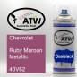 Preview: Chevrolet, Ruby Maroon Metallic, 40V62: 400ml Sprühdose, von ATW Autoteile West.